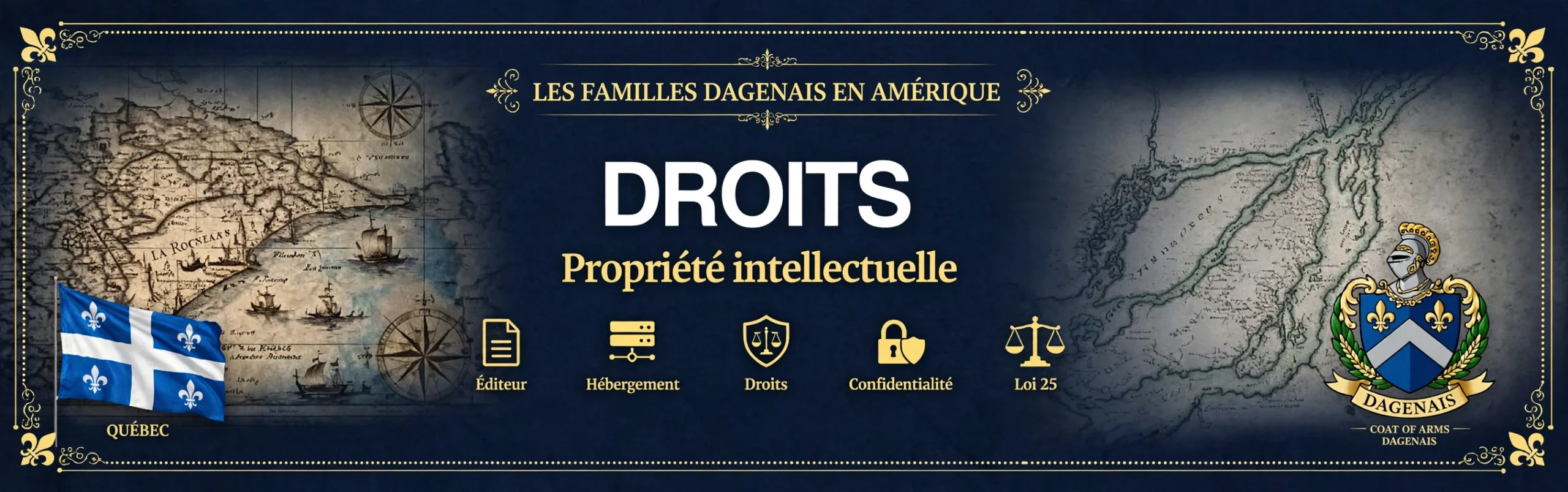 Bannière Droits d’auteur — Les familles Dagenais en Amérique
