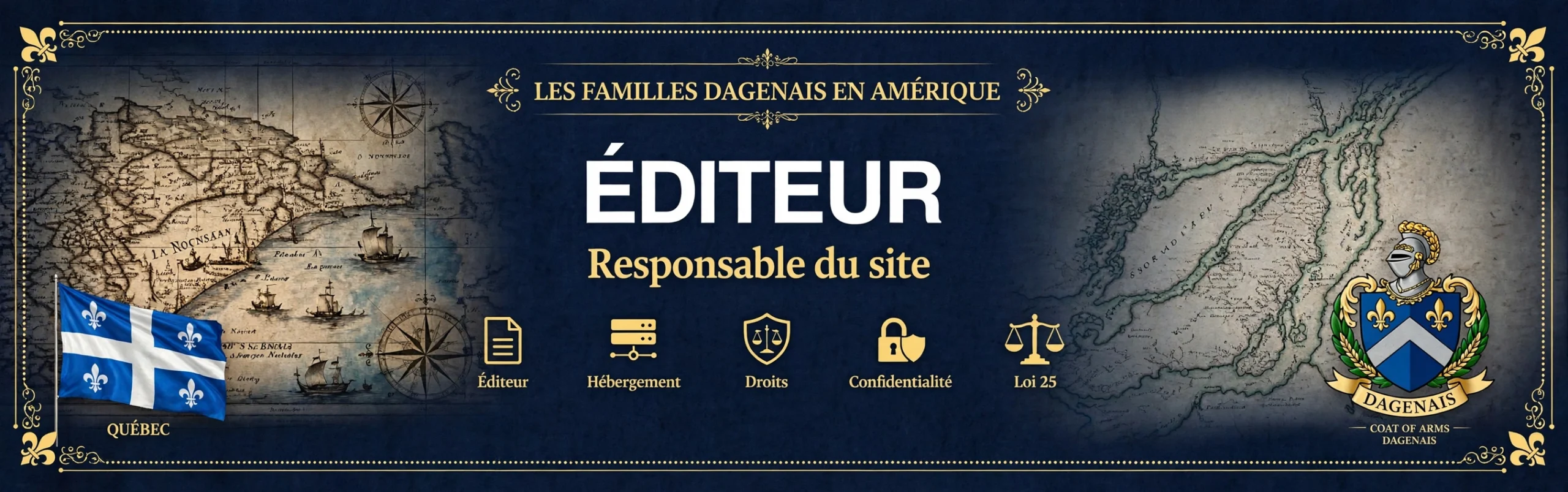 Bannière Éditeur - Les familles Dagenais en Amérique