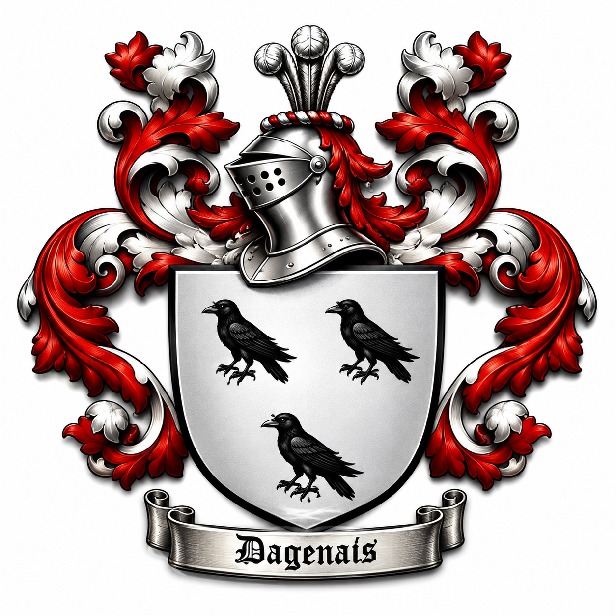 Blason officiel des familles Dagenais en Amérique