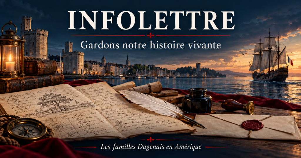 Infolettre — Les familles Dagenais en Amérique