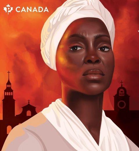 Illustration associée à Marie-Josèphe Angélique, femme noire réduite en esclavage à Montréal au XVIIIe siècle