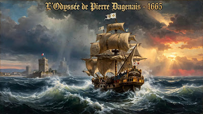 L'odyssée de Pierre Dagenais — Traversée vers la Nouvelle-France L'odyssée de Pierre Dagenais dit Lépine, illustration d'une traversée mouvementée de l'Atlantique au XVIIe siècle